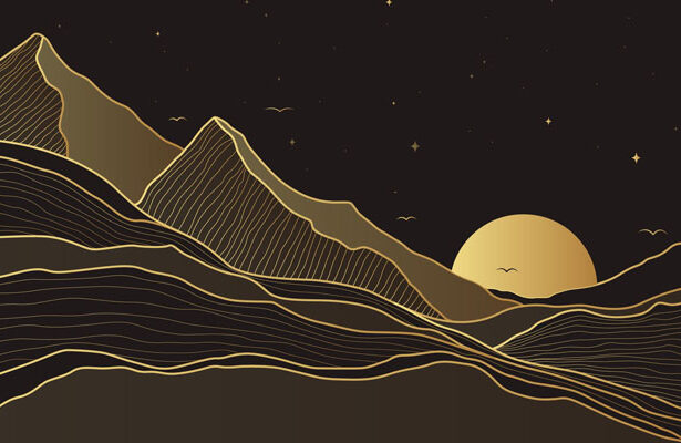 gunung, emas