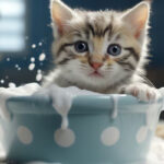kucing, mandi