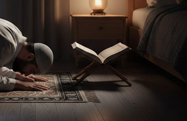 shalat tahajjud, tahajjud, shalat malam, Baca Al-Qur’an Sambil Tiduran
