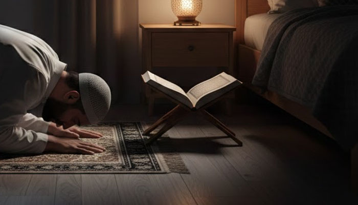 shalat tahajjud, tahajjud, shalat malam, Baca Al-Qur’an Sambil Tiduran