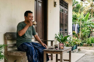 Kopi Sachet, Minum Kopi, rumah janda, janda