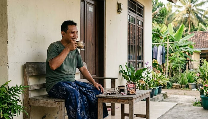 Kopi Sachet, Minum Kopi, rumah janda, janda