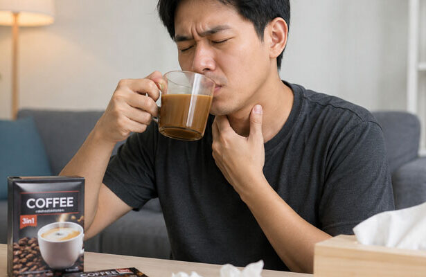Radang Tenggorokan, Kopi