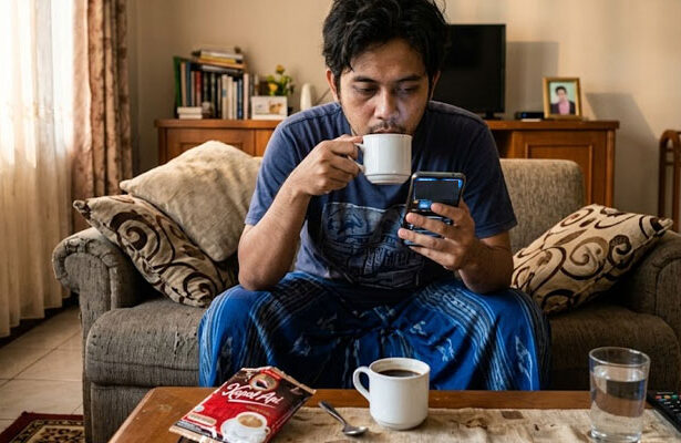Kopi Sachet, Minum Kopi