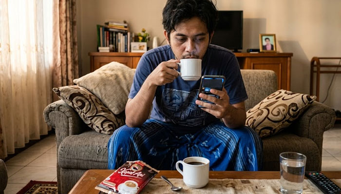 Kopi Sachet, Minum Kopi