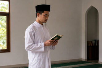 shalat sambil membuka mushaf