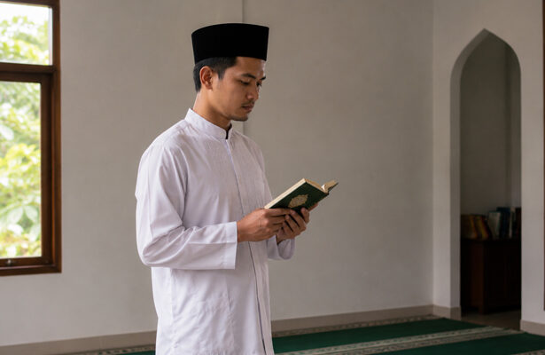 shalat sambil membuka mushaf